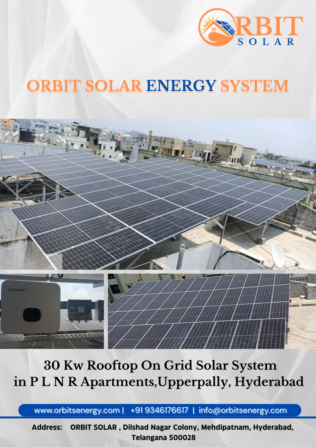 The 10kw Solar Installation set up in Hyderabad